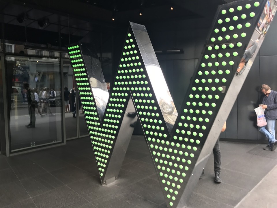 entrance to the W